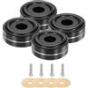 QUARKZMAN 4 Pz Pad di Isolamento per Subwoofer, 40x15mm Pad di Isolamento per Altoparlanti Piedini Spike per Altoparlanti Tornio Audio Studio Monitor Pad di Isolamento, Viti M4 Nere