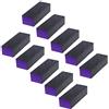 Qiuxiaoaa 10 Pezzi Buffer Viola Nero Lucidatura File di levigatura Grit Nail Art Tool Set Set di Strumenti d'Arte Viola e Nero