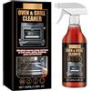 Mnozreo Detergente per Forno,Sgrassatore per Griglie,Pulitore e Sgrassatore extra forte Per Fornos,Pulizia di Forno e Grill,Pulitore Superfici Multiuso per Forni,Piano Cottura e Grill