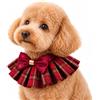 Lovelyshop Pet Serial Lux Red Cheeck - Collare per cane/gatto, in misto cotone, con grande papillon rosso, per Natale, festività, costume per animali domestici, taglia S