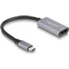 Delock Adattatore usb Delock USB-C > HDMI 4K 60hz (grigio, 15cm, HDR e HDCP) [60020]