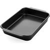 GreenPan Bistro Stampo Cake Rettangolare 33 x 22,5 cm, Rivestimento Ceramico Antiaderente, Senza PFAS, Acciaio Alluminato, Adatto Forno 230 °C, Nero