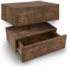 Juskys Set di 2 comodini da appendere - Mensola da parete in legno con cassetto e ripiano, comodino sospeso per montaggio a parete, 46 x 30 x 15 cm, colore naturale