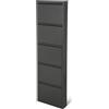 ZStyle Scarpiera Salvaspazio Stretta Slim in Acciaio con 5 Ante a Ribalta - Mobile Portascarpe Verticale per Ingresso, Camera, Corridoio, Garage, Hotel - Scarpiera con Antiribaltamento (Antracite)