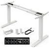 HUANUO Struttura Scrivania Regolabile in Altezza Elettrica a 2 Motori, Telaio a Forma di T in Acciaio di Qualità Automobilistica, Portata 120kg, Max 228 x 80 cm