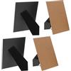 Beavorty 4 Pezzi Schienale Supporto Cornici Nero in MDF per Interni, Versatile e Facile da Installare, per Esposizione Foto su Tavoli