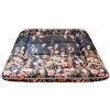 MAXYOYO Materasso futon da pavimento giapponese, tatami spesso, pieghevole, arrotolabile, per dormitorio, cuscino per pavimento (nero, floreale, matrimoniale)
