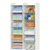 ALLTIDYUP Organizer Armadio da Appendere-Ripiano Pieghevole a Doppia Fila con 6 Scomparti,12 Tasche e 3 Ganci,Salvaspazio per Vestiti-Bianco,Ideale per Dormitori e Camera da Letto (Bianco, 6 Ripiani)