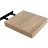 H HANSEL HOME Mensole Galleggianti da Parete 25x25x4cm Colore rovere, Mensole a muro fissaggio invisibile