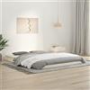 KTHLBRH Arredamento Casa Telaio per Letto Elegante letto matrimoniale con struttura robustaGiroletto Bianco 160x200 cm in Legno Massello di Pino