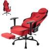 Submi Poltrona Gaming, Gaming Chair con Supporto Lombare, Sedia da Ufficio Ergonomica in Tessuto per PC con Poggiapiedi, Sedia Gaming per Computer per Adolescenti, Regalo (Rot)