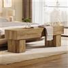 Tribesigns Panca da ingresso lunga 160 cm, panca rustica in legno per corridoio, soggiorno, estremità letto, marrone chiaro