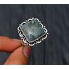 Fatto a mano Anello gioiello in argento sterling 925 con pietra preziosa agata muschio mis...