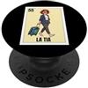 Funny Mexican Designs for Family Funny Mexican Design for Aunt - La Tia Viajera PopSockets PopGrip Adesivo