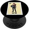 Funny Mexican Designs for Family Funny Mexican Design for Aunt - La Tia Motoquera PopSockets PopGrip Adesivo