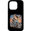 Lincoln Motorcycle Patriotic Merch Store Custodia per iPhone 15 Pro Abraham Abe Lincoln Motorcycle USA Flag Biker 4 luglio