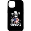 Merica USA Patriotic Cute Funny 4th of J Custodia per iPhone 13 Robot Ingegnere Robotica AI Scienza Bandiera Americana Bandana