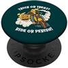 Pumpkin Motorcycle Biker Outfits for Hal Dolcetto o scherzetto giro o perire divertente Halloween zucca motociclista PopSockets PopGrip Adesivo