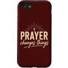 Faith Revival Studio Custodia per iPhone SE (2020) / 7/8 La preghiera cambia le cose La fede cristiana Croce Gesù Bibbia