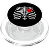 Vintage Halloween Skeleton Heart Rib Cag Skeleton Heart Rib Cage X-Ray Funny Halloween PopSockets PopGrip per MagSafe