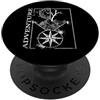Wandern Abenteuer Retro Avventura Montagne Natura Escursionismo Bussola Retro PopSockets PopGrip Adesivo