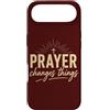 Faith Revival Studio Custodia per iPhone Air La preghiera cambia le cose La fede cristiana Croce Gesù Bibbia