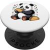 Panda Eating Tacos Panda Graphic Panda Mangiare Taco Messicano Panda Divertente Tacos Cinco De Mayo PopSockets PopGrip Adesivo