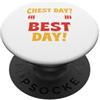 Palestra Giornata Del Petto Chest Day Mo Il Giorno Del Petto Più Simile Al Giorno Migliore Palestra PopSockets PopGrip Adesivo