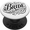 Wedding Rehearsal Dinner Family Gifts Elegante sposa calligrafia futuro signora matrimonio design PopSockets PopGrip Adesivo