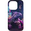 Quinn Cafe Custodia per iPhone 14 Pro iguana, in, moderno, notte, città