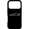 Driver Dept. Custodia per iPhone 17 Pro Minimalista Open Wheel Race Car Silhouette Monoposto Sideview