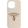 Sweet Matcha Studio Custodia per iPhone 14 Pro Max Fragola Matcha Latte Carino Estetica
