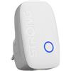 STRONG Ripetitore WiFi AC1200 da presa muro - Amplificatore WiFi potente Dual Band, WiFi extender per casa, WPS, porta LAN, ideale streaming e più dispositivi