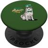 Irish Wolfhound Puppy Lover PS Felice giorno di San Patrizio Irish Wolfhound San Patrizio PopSockets PopGrip Adesivo