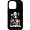 Merica USA Patriotic Cute Funny 4th of J Custodia per iPhone 13 Pro Robot Ingegnere Robotica AI Scienza Bandiera Americana Bandana
