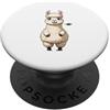 Timowo Studio Alpaca Con Foglia Design PopSockets PopGrip Adesivo