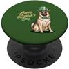 German Shepherd Puppy Lover PS Buon giorno di San Patrizio pastore tedesco giorno di San Patrizio PopSockets PopGrip Adesivo