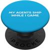 AI Agent Coder Dev Humor Tech Meme I miei agenti spediscono mentre gioco Coder Hackathons Humor Meme PopSockets PopGrip Adesivo