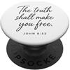 Truth In Christ Apparel La verità ti renderà libero Giovanni 8:32 Fede Scrittura Bibbia PopSockets PopGrip Adesivo