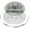 French Bulldog Coffee Book Lovers Readin Bulldog francese Book Lover Coffee Reader Dog Lover PopSockets PopGrip per MagSafe