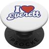 I Love Names Amo Everett PopSockets PopGrip Adesivo