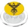 Embercore Tees and Phoenix Arcana Gifts Phoenix Fantasy Fire Bird, arte in stile tribale, nera PopSockets PopGrip per MagSafe
