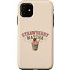 Sweet Matcha Studio Custodia per iPhone 11 Fragola Matcha Latte Carino Estetica
