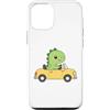 Lil Dino Driver Apparel for Kids Custodia per iPhone 12/12 Pro Carino Dino Guida Giallo Auto Kawaii Dinosauro Viaggio Ragazzi Ragazze