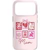 Mum Life Fun Custodia per iPhone 17 Pro Supercute Fiocco Rosa Teddy Best Mum In the World
