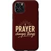 Faith Revival Studio Custodia per iPhone 11 Pro La preghiera cambia le cose La fede cristiana Croce Gesù Bibbia