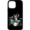 Drumming Cat Playing Drums Gifts Men Wom Custodia per iPhone 13 Pro Max Gatto che suona la batteria batterista batterista Amante della musica Bacchette per batteria