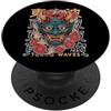 TOKYO WAVES Oni Mask Designs Maschera giapponese del diavolo Yokai del diavolo Hannya Giappone Oni PopSockets PopGrip Adesivo