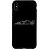 Driver Dept. Custodia per iPhone XS Max Minimalista Open Wheel Race Car Silhouette Monoposto Sideview