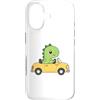 Lil Dino Driver Apparel for Kids Custodia per iPhone 17 Carino Dino Guida Giallo Auto Kawaii Dinosauro Viaggio Ragazzi Ragazze